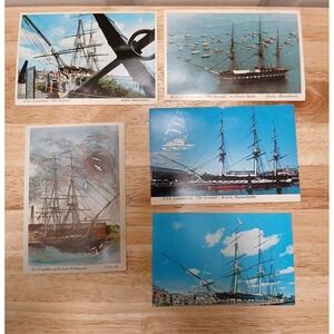 USS Constitution Old Ironsides Vintage Postcards Lot of 5‎ Boston Massachusetts